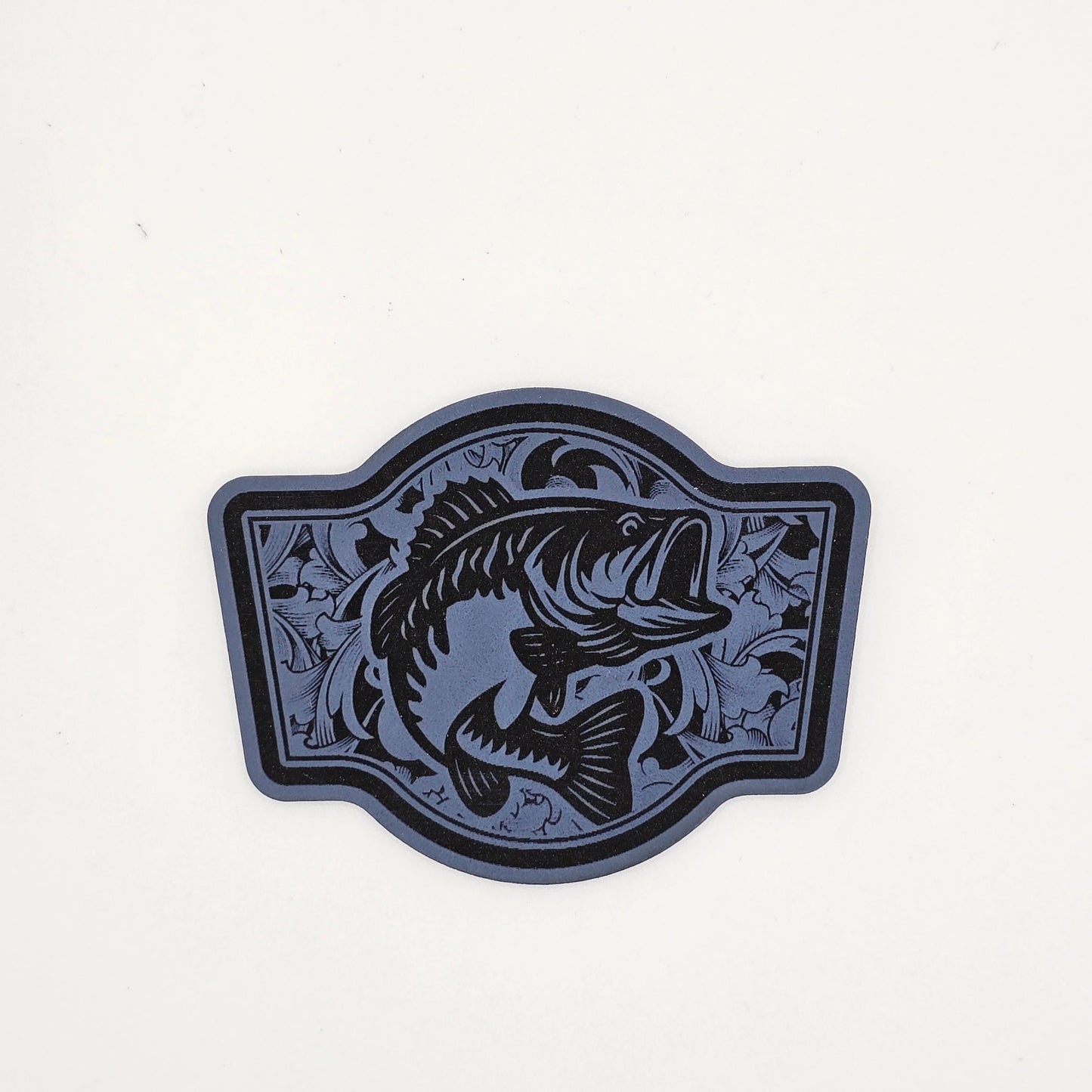 Bass Fishing Hat – Leather Patch Western Badge Design