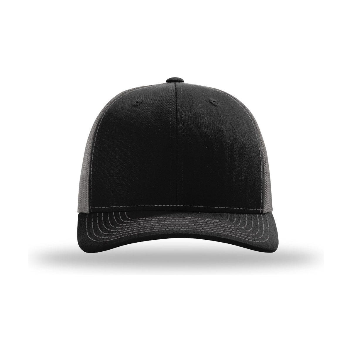 Richardson 112 Snapback Trucker Hat - Black / Charcoal