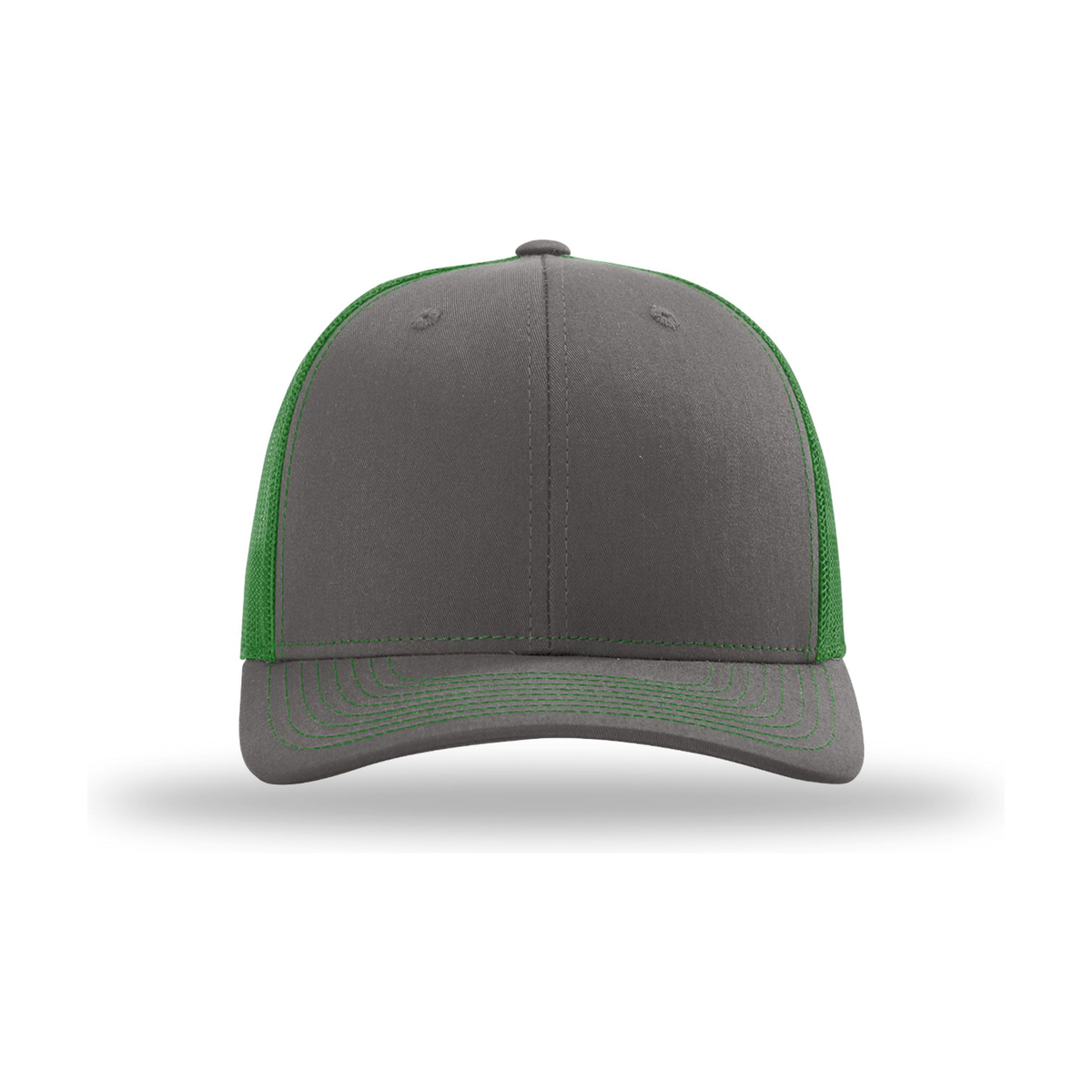 Richardson 112 Snapback Trucker Hat - Charcoal / Kelly