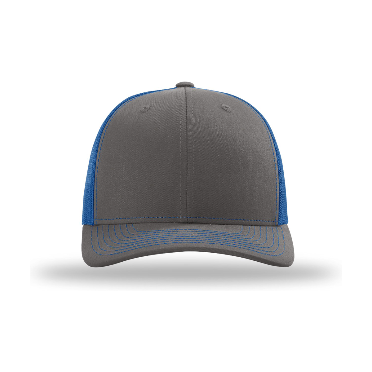 Richardson 112 Snapback Trucker Hat - Charcoal / Royal