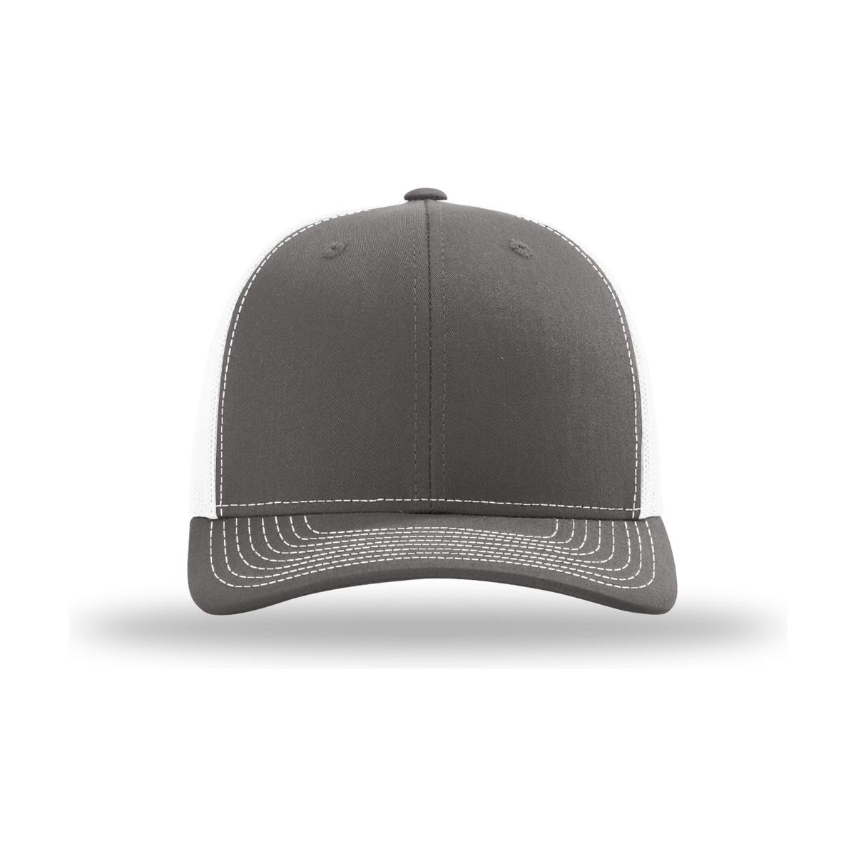 Richardson 112 Snapback Trucker Hat - Charcoal / White