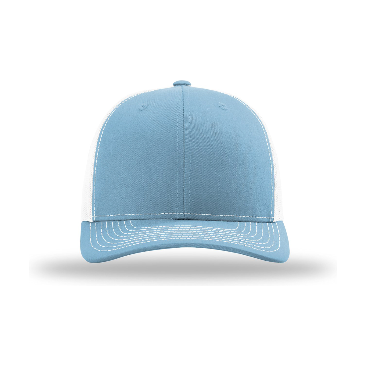 Richardson 112 Snapback Trucker Hat - Columbia Blue / White