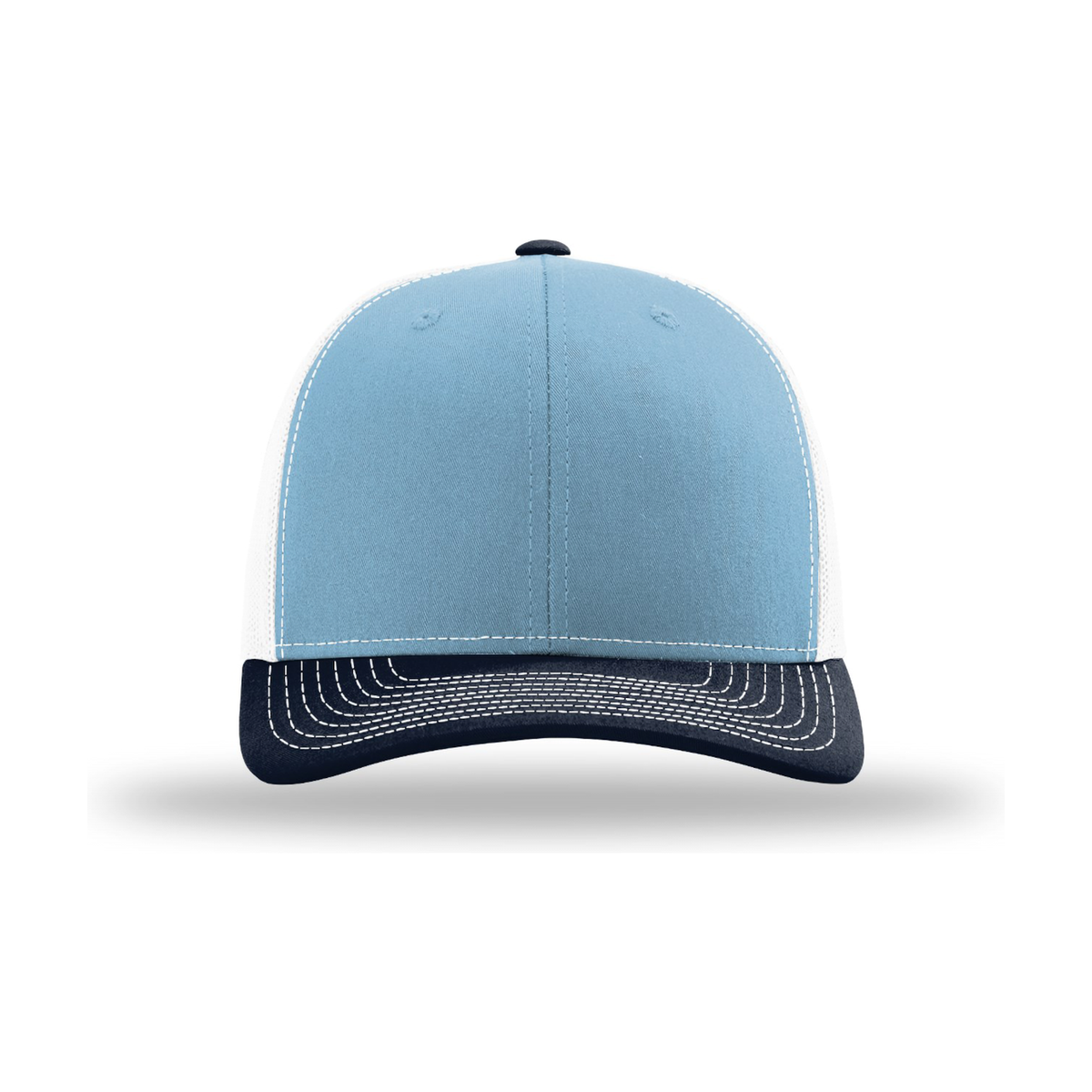 Richardson 112 Snapback Trucker Hat - Columbia Blue / White / Navy