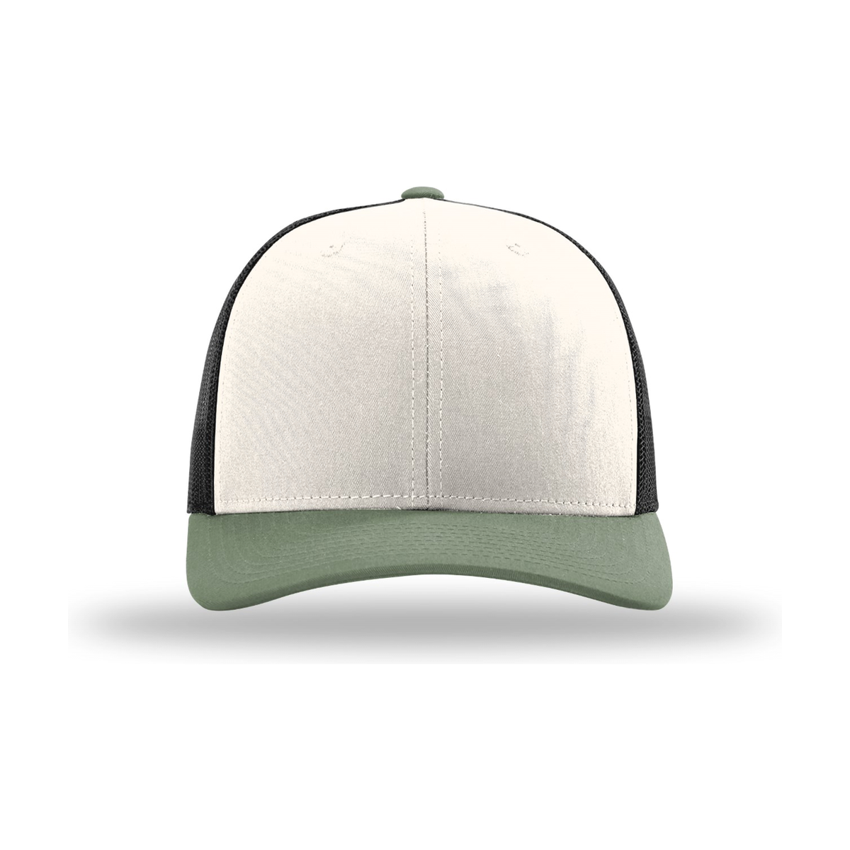 Richardson 112 Snapback Trucker Hat - Cream/ Black/ Loden
