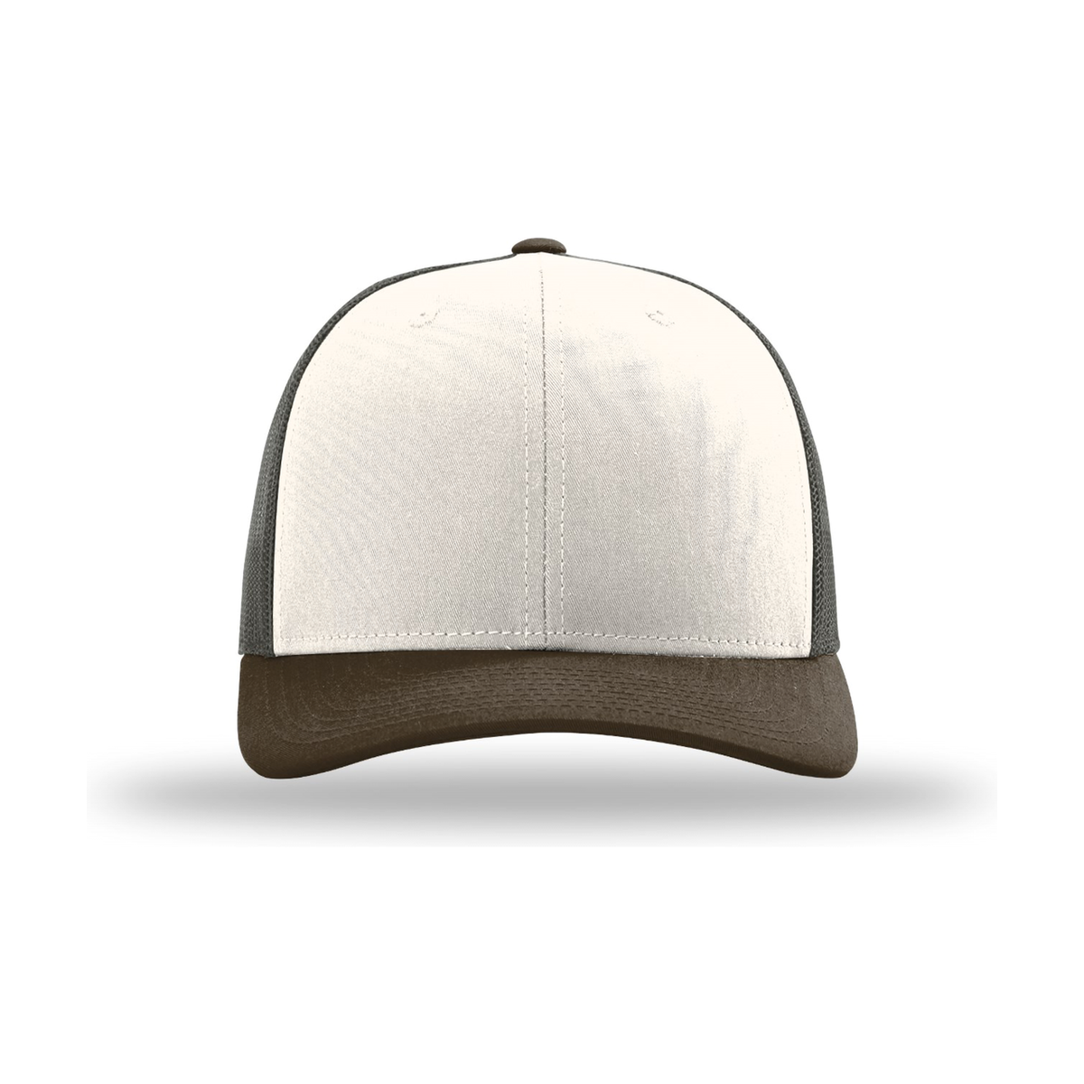 Richardson 112 Snapback Trucker Hat - Cream / Grey Brown / Brown