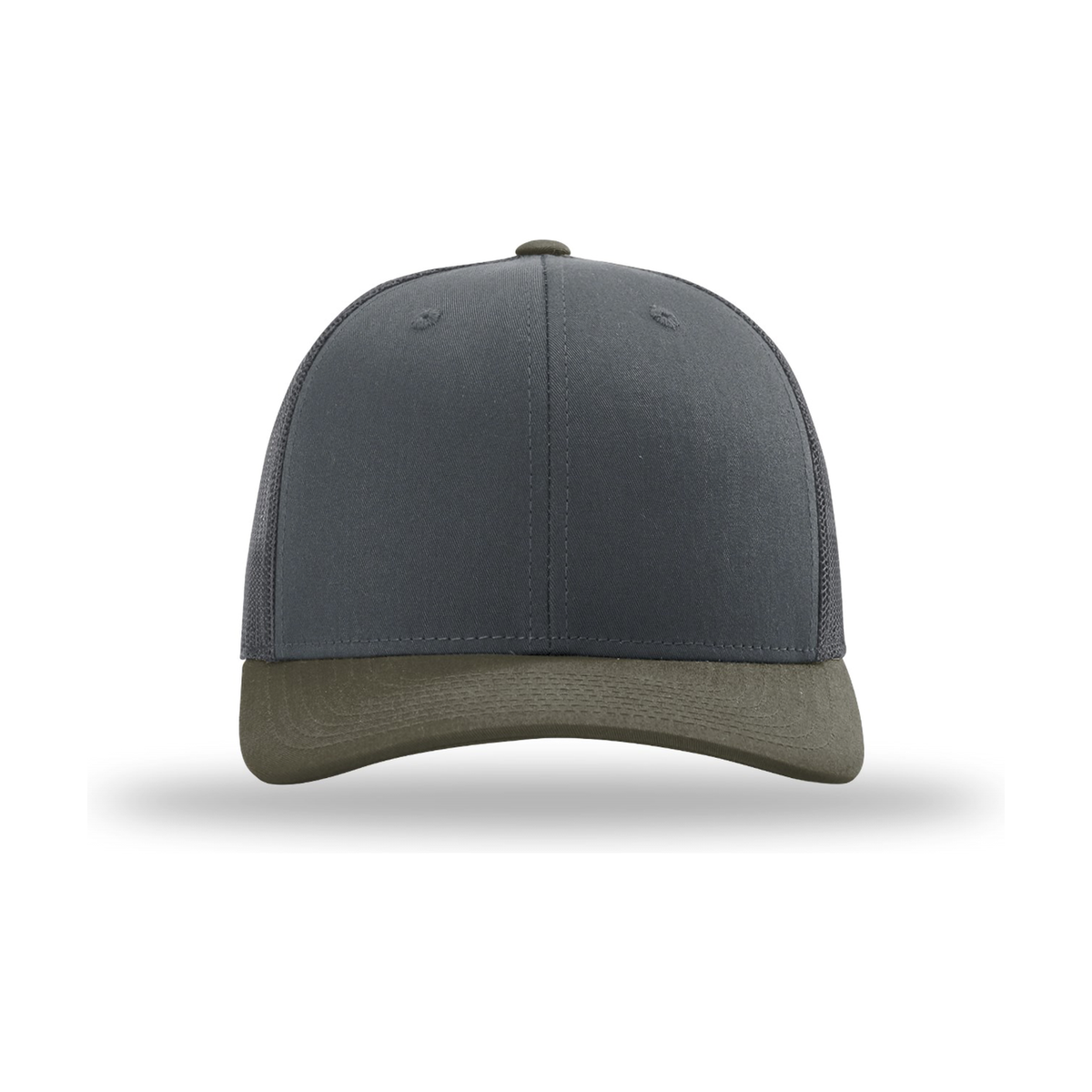 Richardson 112 Snapback Trucker Hat - Gunmetal / Gunmetal / Chocolate Chip