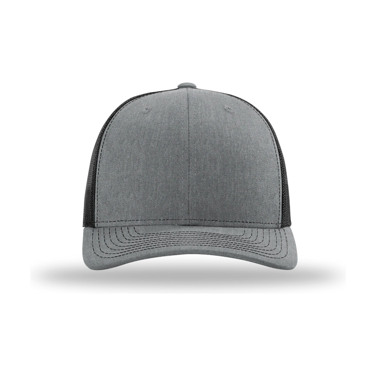 Richardson 112 Snapback Trucker Hat - Heather Grey / Black