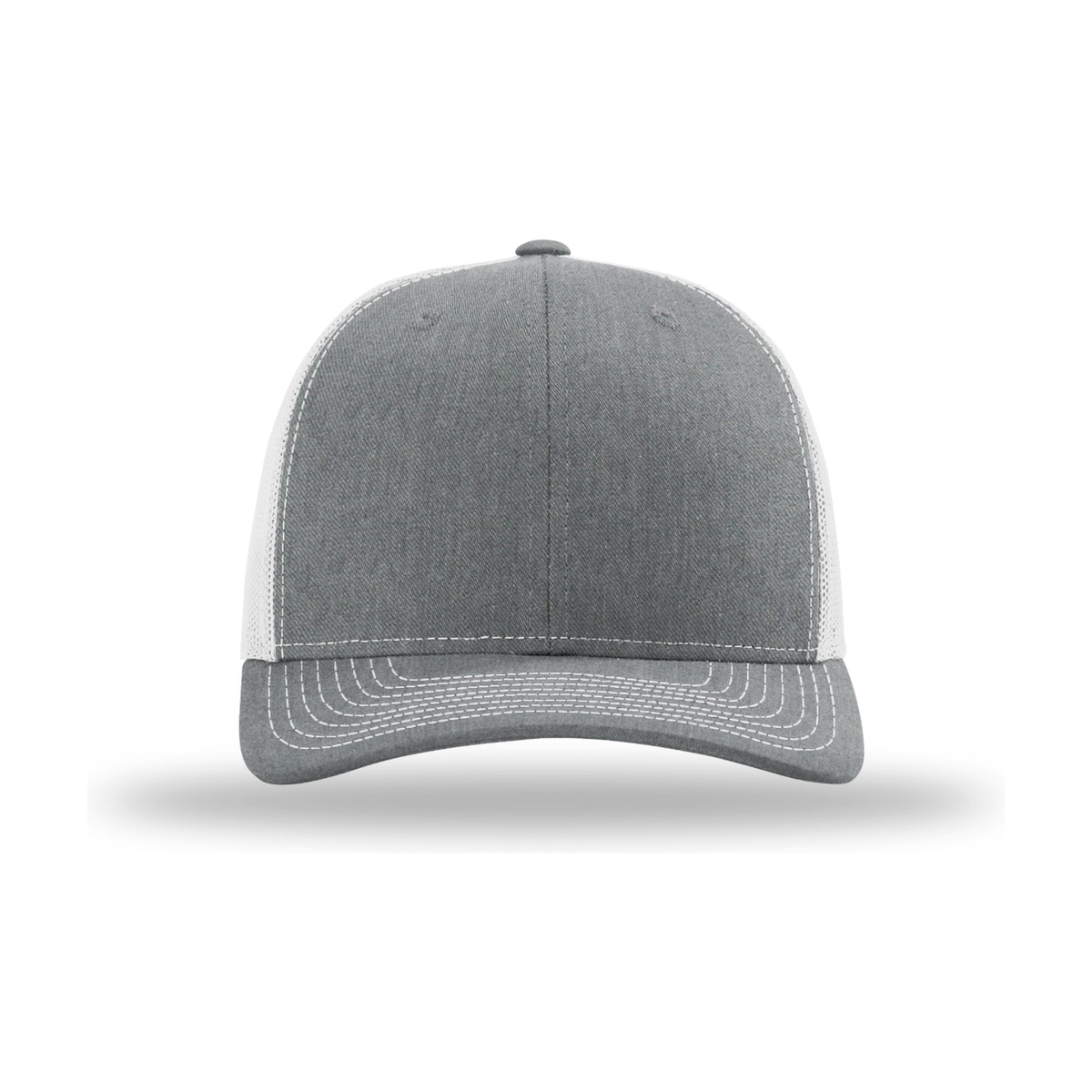 Richardson 112 Snapback Trucker Hat - Heather Grey / Light Grey