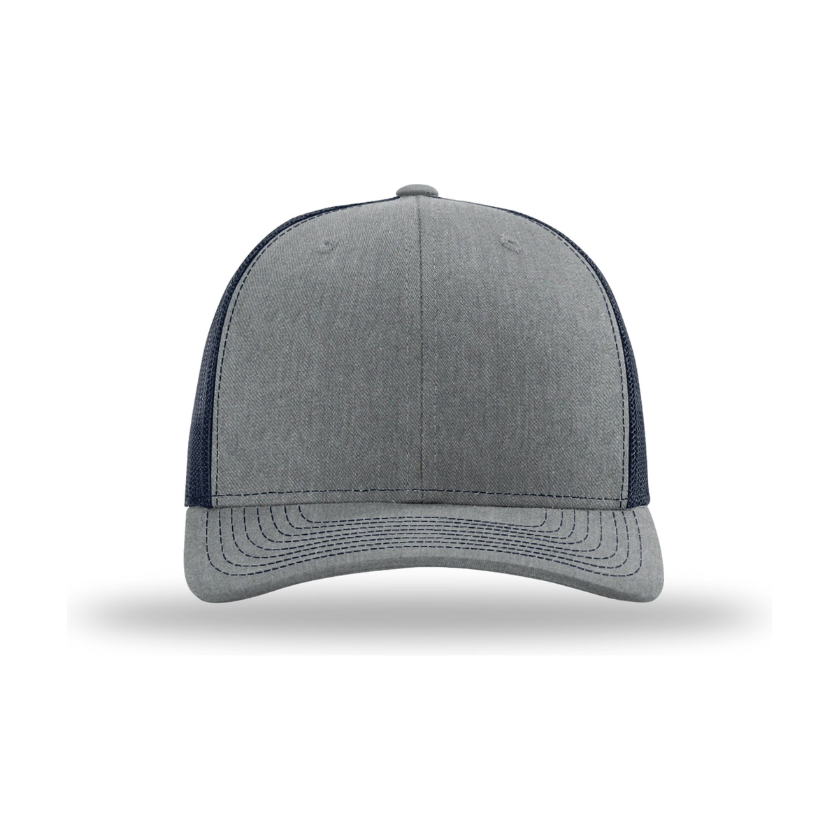 Richardson 112 Snapback Trucker Hat - Heather Grey / Navy