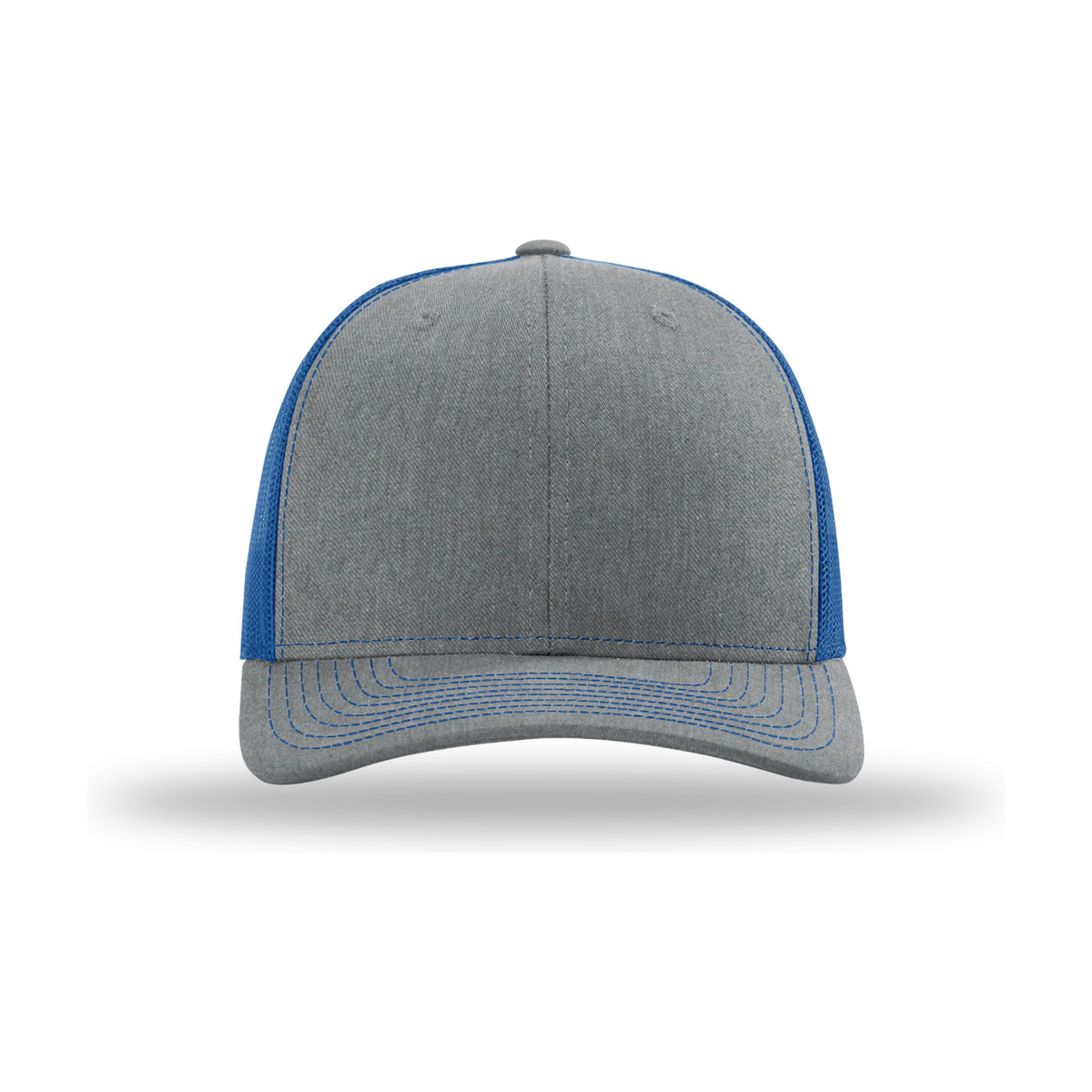 Richardson 112 Snapback Trucker Hat - Heather Grey / Royal