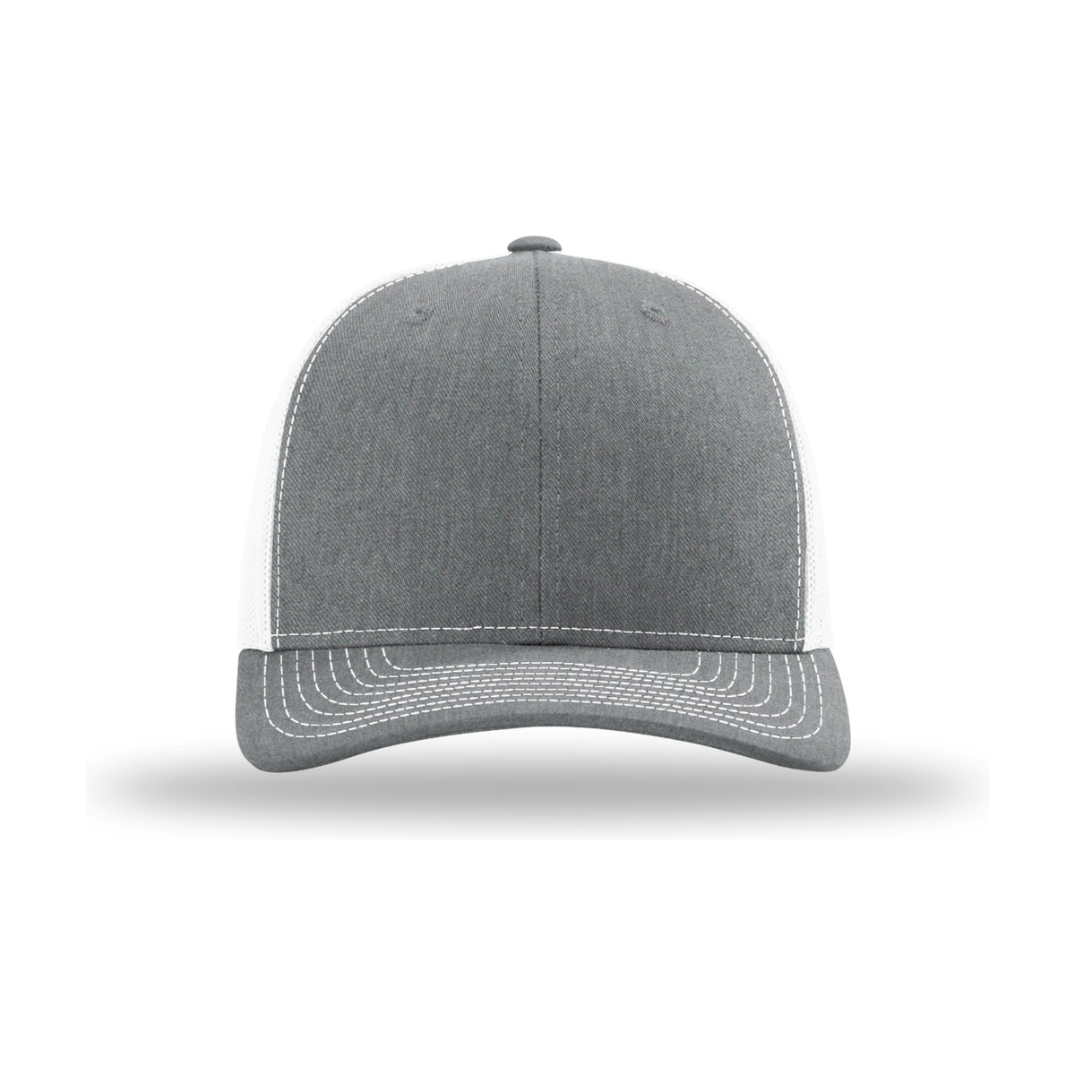 Richardson 112 Snapback Trucker Hat - Heather Grey / White