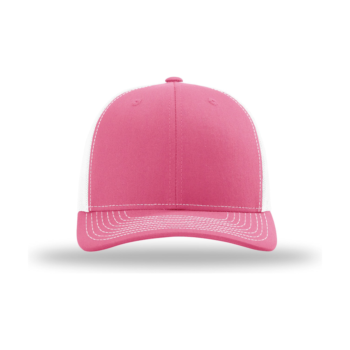 Richardson 112 Snapback Trucker Hat - Hot Pink / White