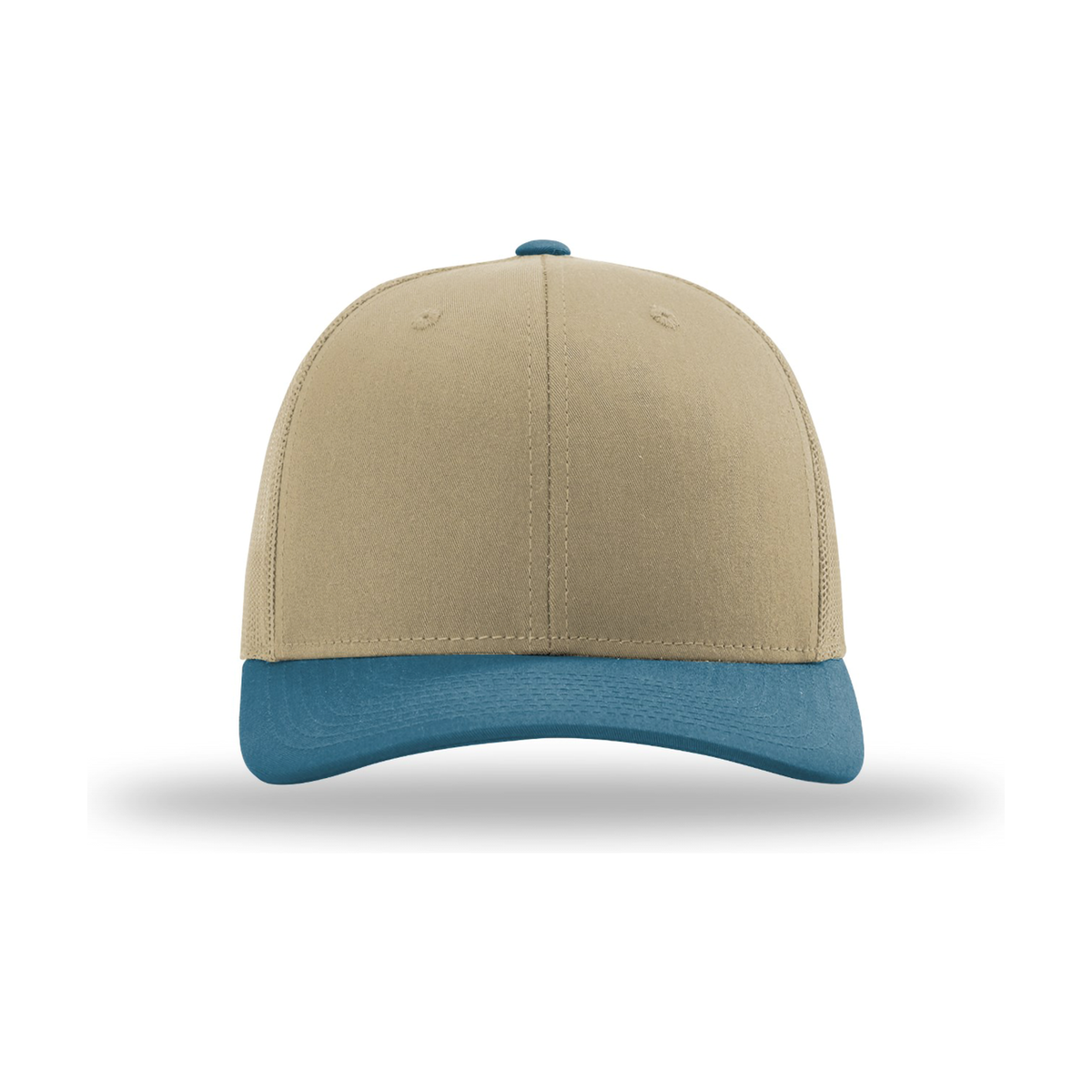Richardson 112 Snapback Trucker Hat - Khaki / Khaki / Legion Blue