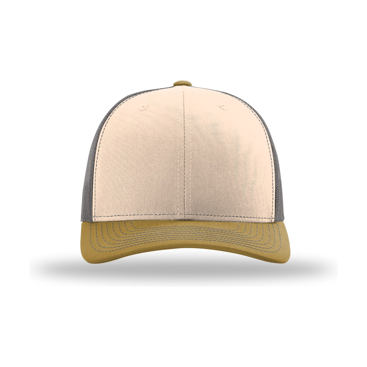 Richardson 112 Snapback Trucker Hat - Mink Beige / Charcoal / Amber Gold