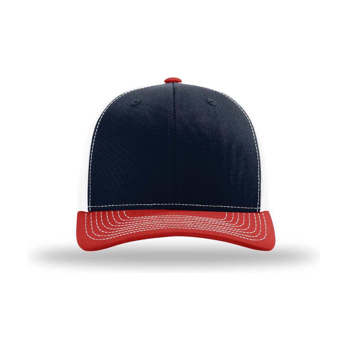Richardson 112 Snapback Trucker Hat - Navy / White / Red