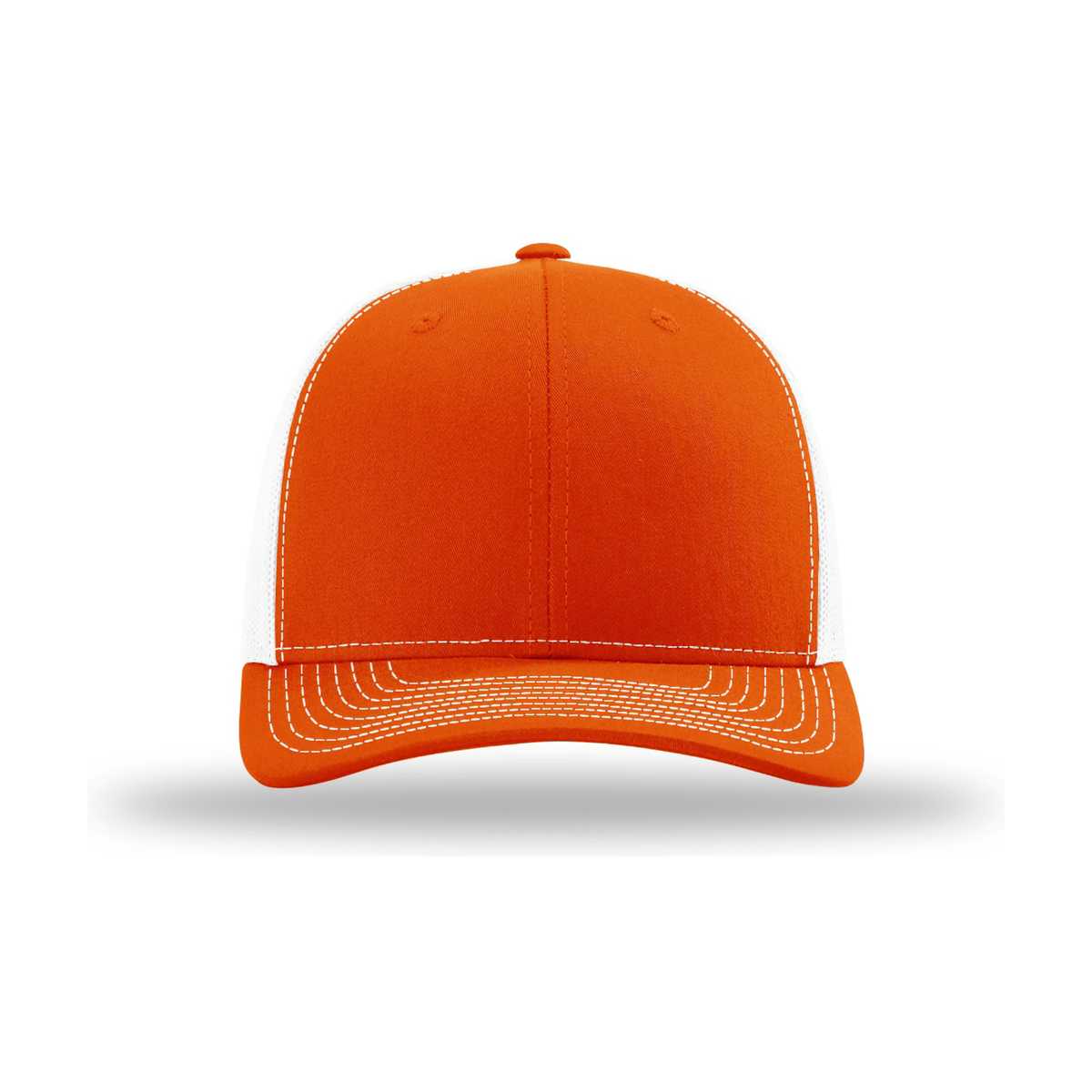 Richardson 112 Snapback Trucker Hat - Orange / White