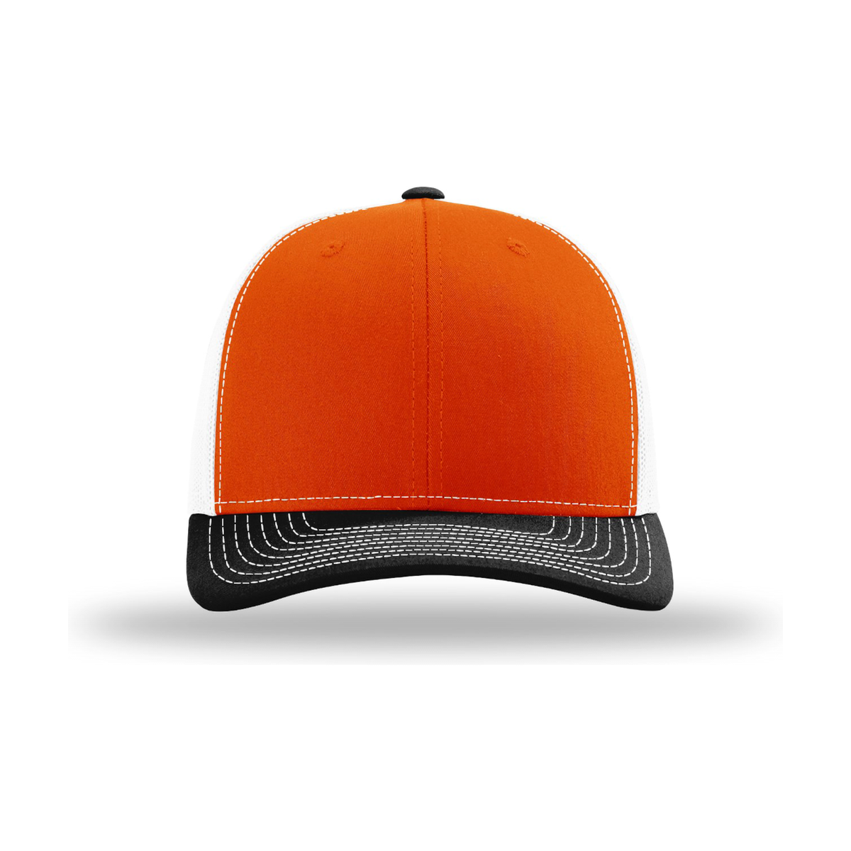Richardson 112 Snapback Trucker Hat - Orange / White / Black