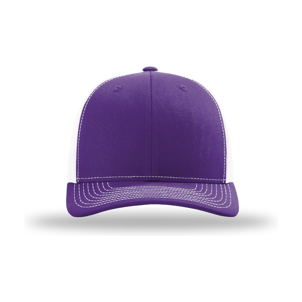 Richardson 112 Snapback Trucker Hat - Purple / White