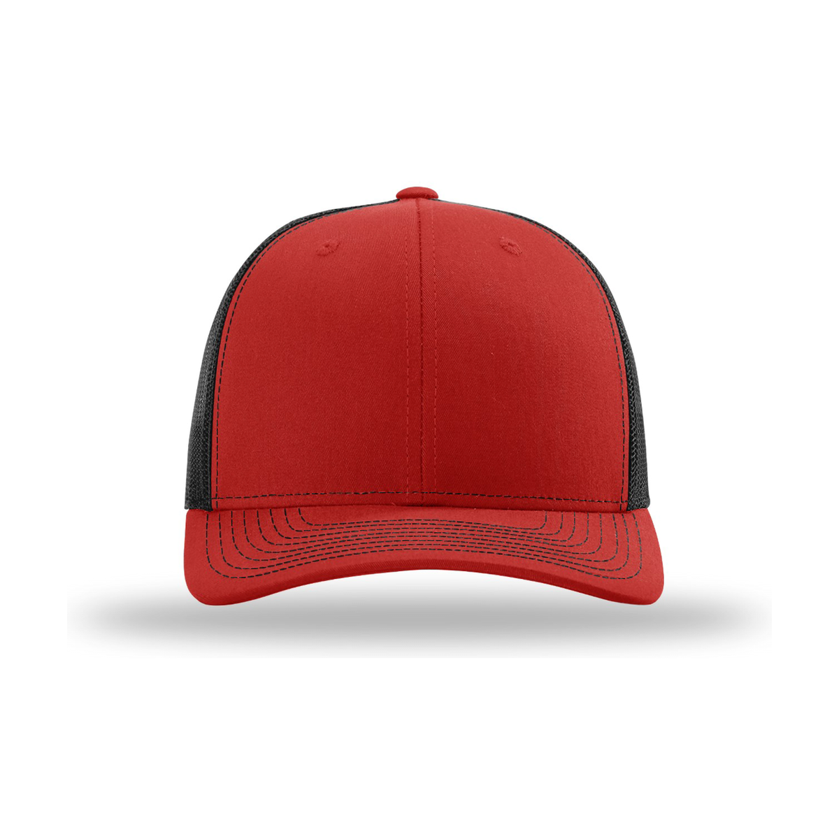 Richardson 112 Snapback Trucker Hat - Red / Black