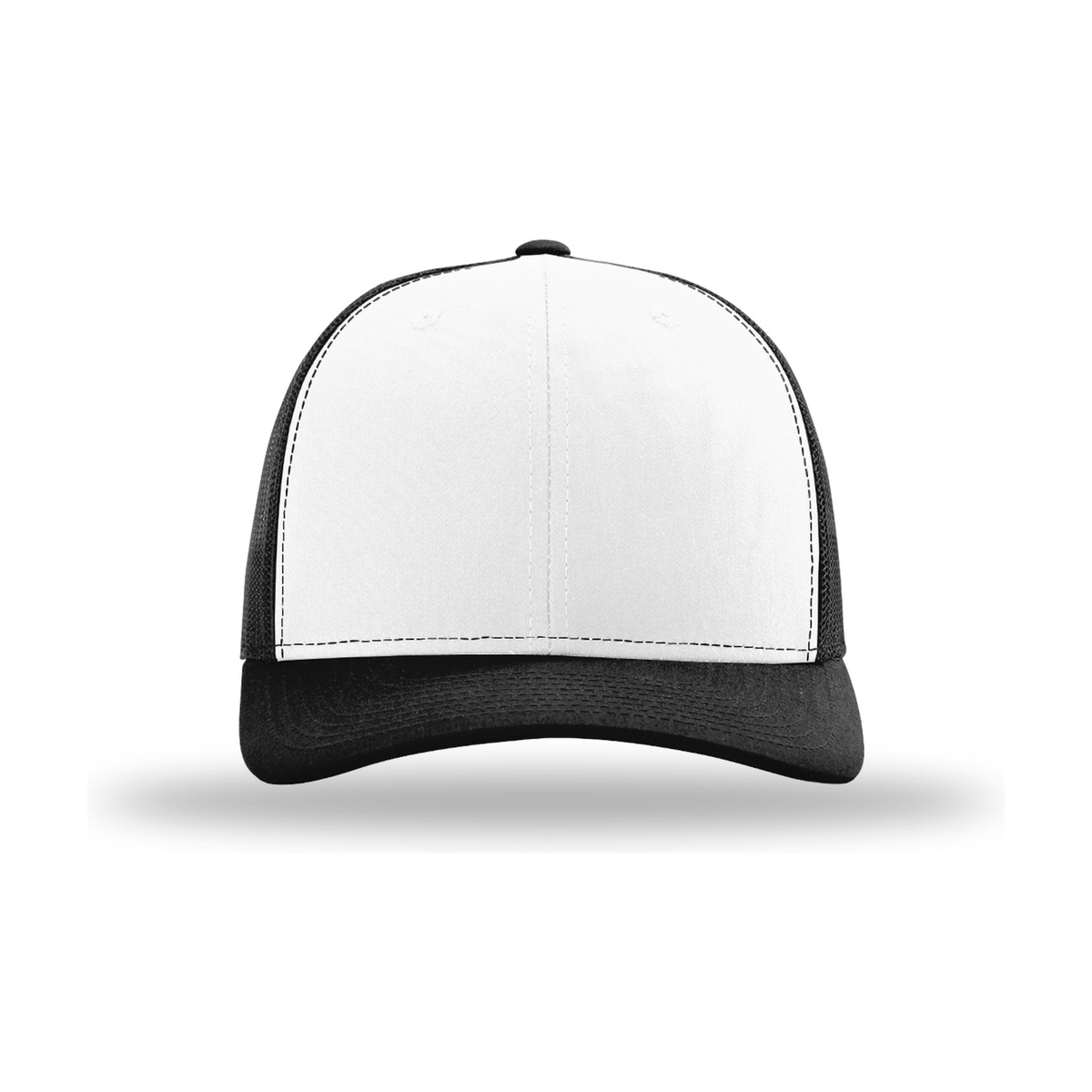 Richardson 112 Snapback Trucker Hat - White / Black / Black