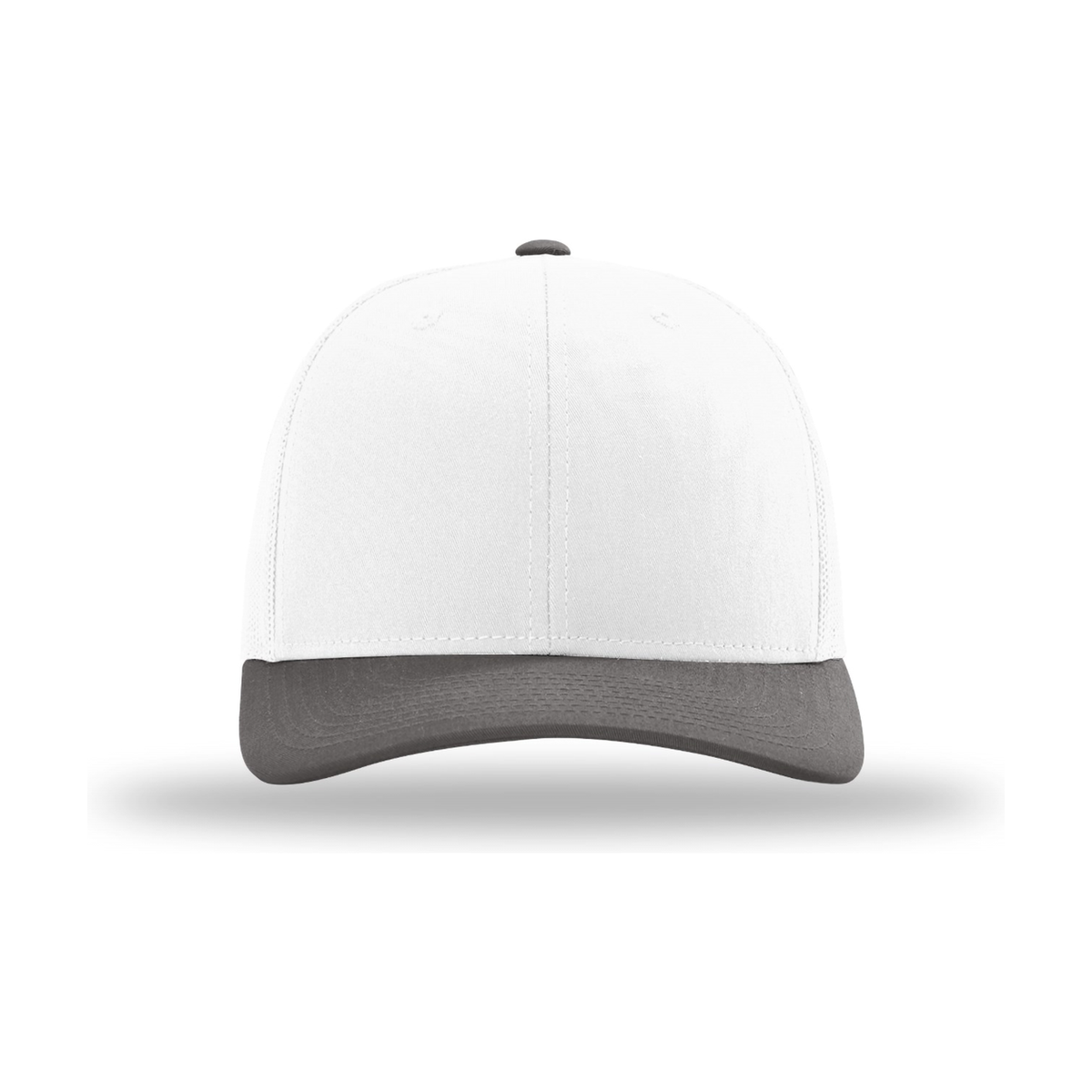 Richardson 112 Snapback Trucker Hat - White / White / Charcoal