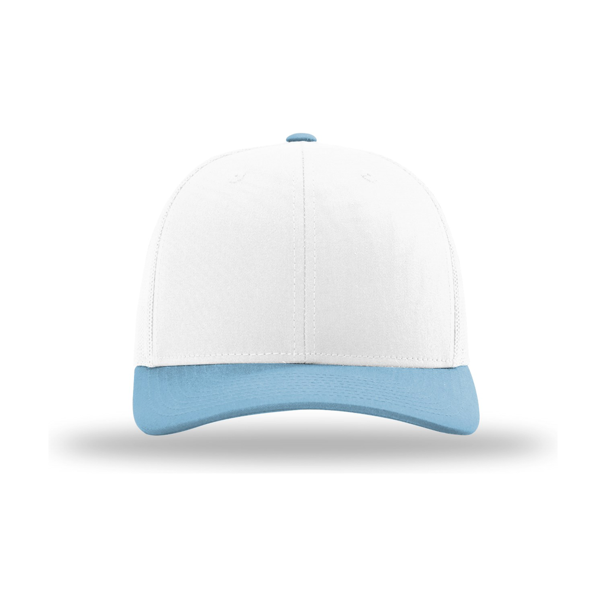 Richardson 112 Snapback Trucker Hat - White / White / Columbia Blue