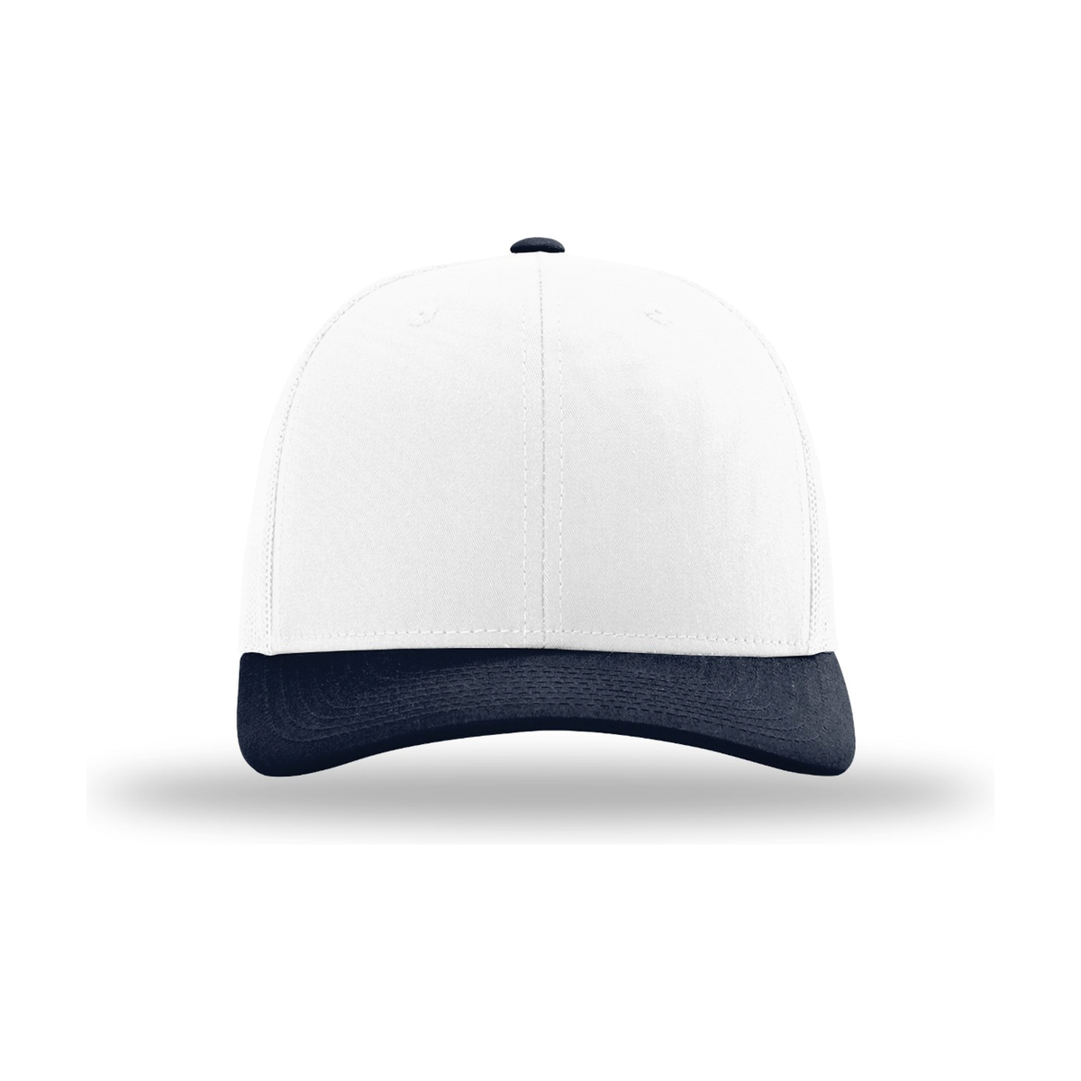 Richardson 112 Snapback Trucker Hat - White / White / Navy
