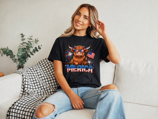 Highland Cow 'Merica Shirt