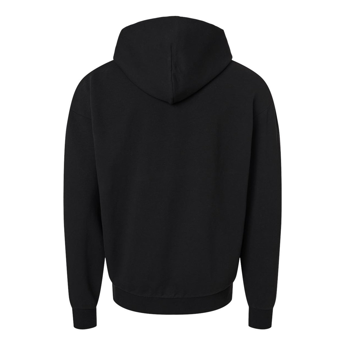 Independent Trading Co. INDLUXHOOD Lux hoodie in Black, back view variant-black