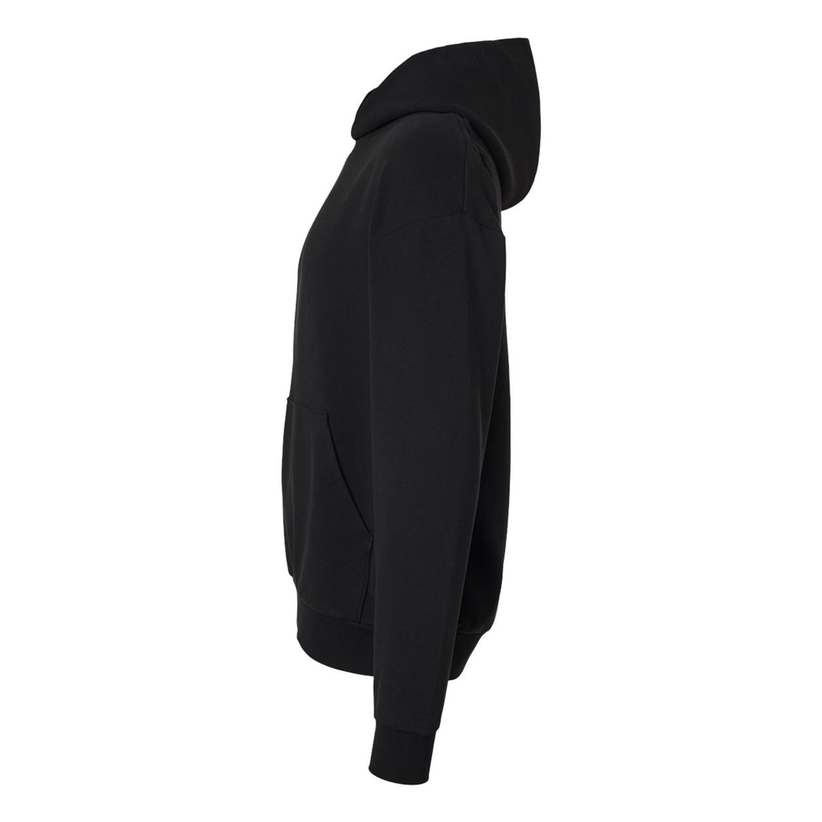 Independent Trading Co. INDLUXHOOD Lux hoodie in Black, side view variant-black