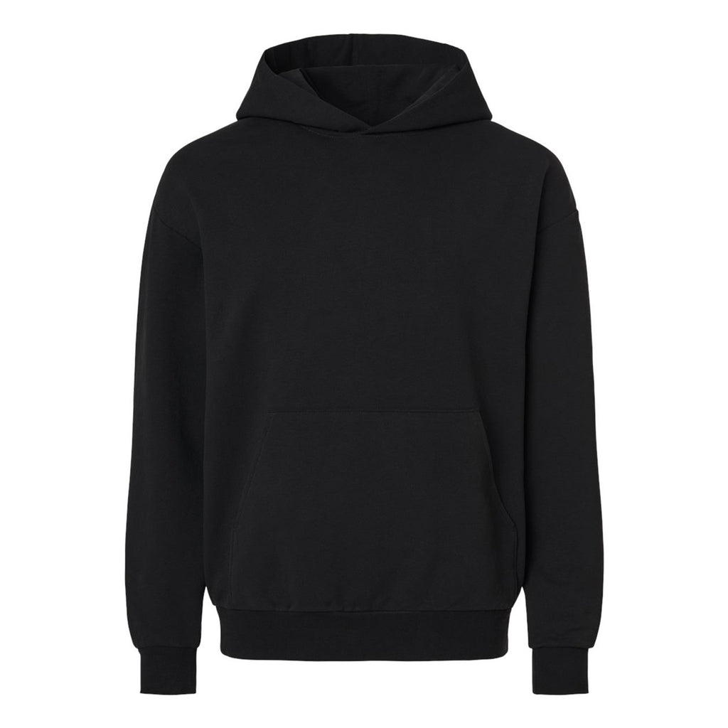 Independent Trading Co. INDLUXHOOD Lux hoodie in Black, front view
