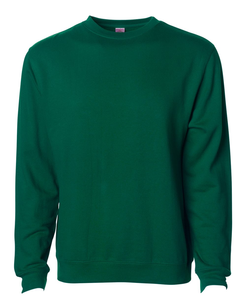 variant-dark-green front-view | Dark Green Independent Trading Co. SS3000 midweight crewneck sweatshirt, front view