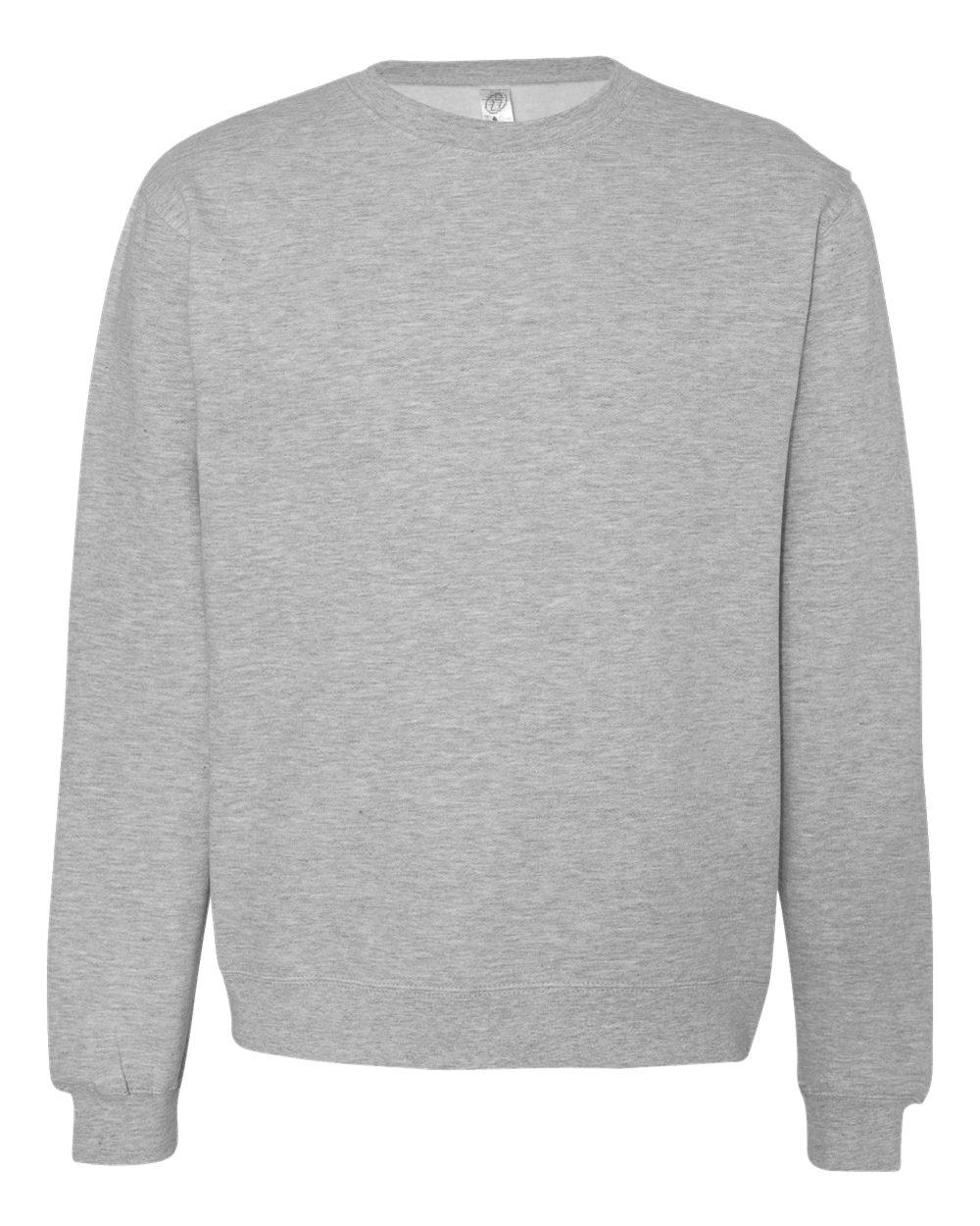 variant-grey-heather front-view | Grey Heather Independent Trading Co. SS3000 midweight crewneck sweatshirt, front view