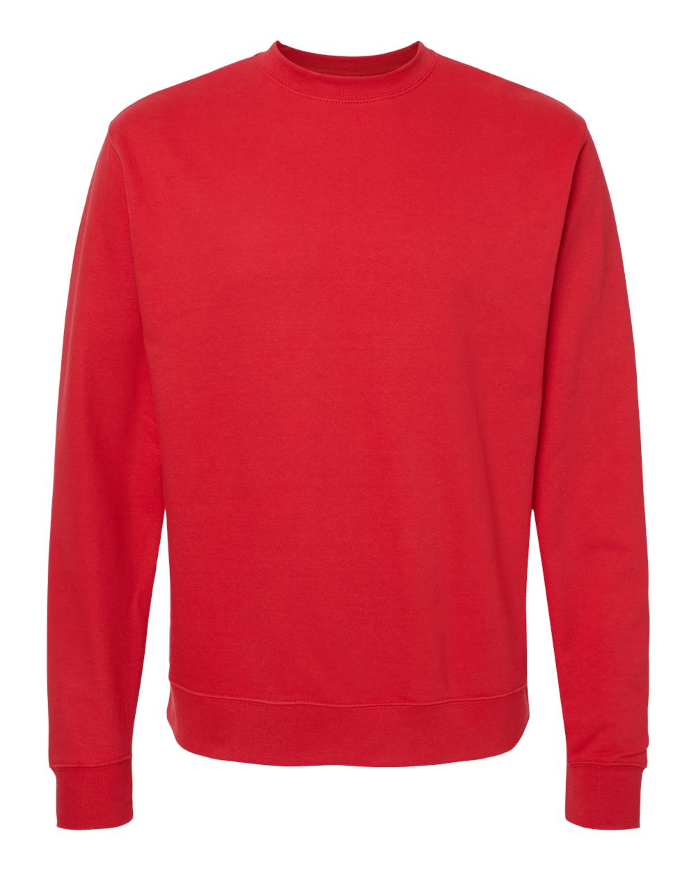 variant-red front-view | Red Independent Trading Co. SS3000 midweight crewneck sweatshirt, front view