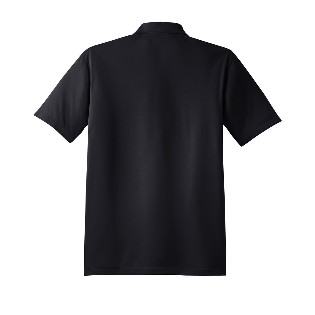 Sport-Tek ST650 Micropique Sport-Wick Polo in Black, back view variant-black