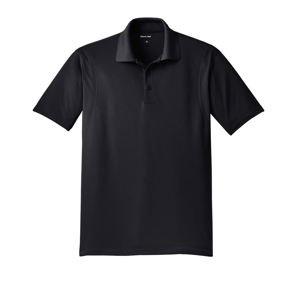 Sport-Tek ST650 Micropique Sport-Wick Polo in Black, front view variant-black
