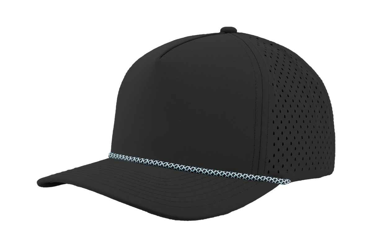 Zapped Blackhawk R+ – Black / Columbia Blue – front side view – variant-black-columbia-blue