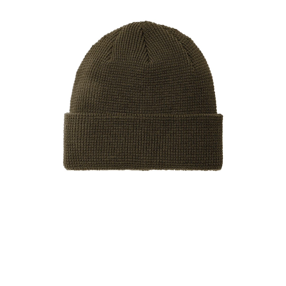 Thermal Knit Cuffed Beanie C955 – Olive Green – front view – variant-olive-green
