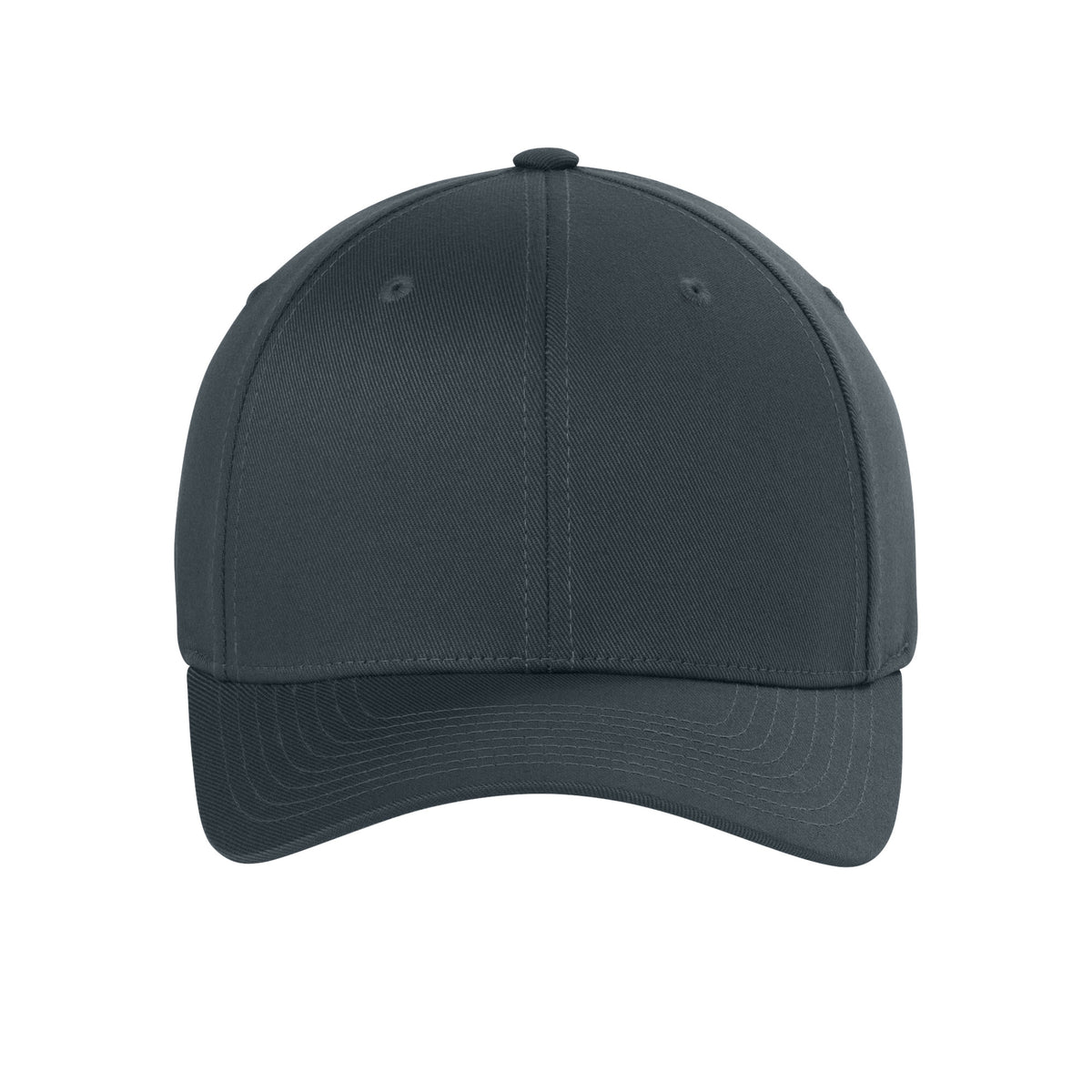 Front view of Dark Navy Flexfit 6277 fitted cap. variant-dark-navy