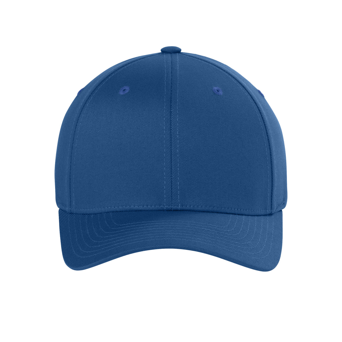 Front view of Royal Flexfit 6277 fitted cap. variant-royal