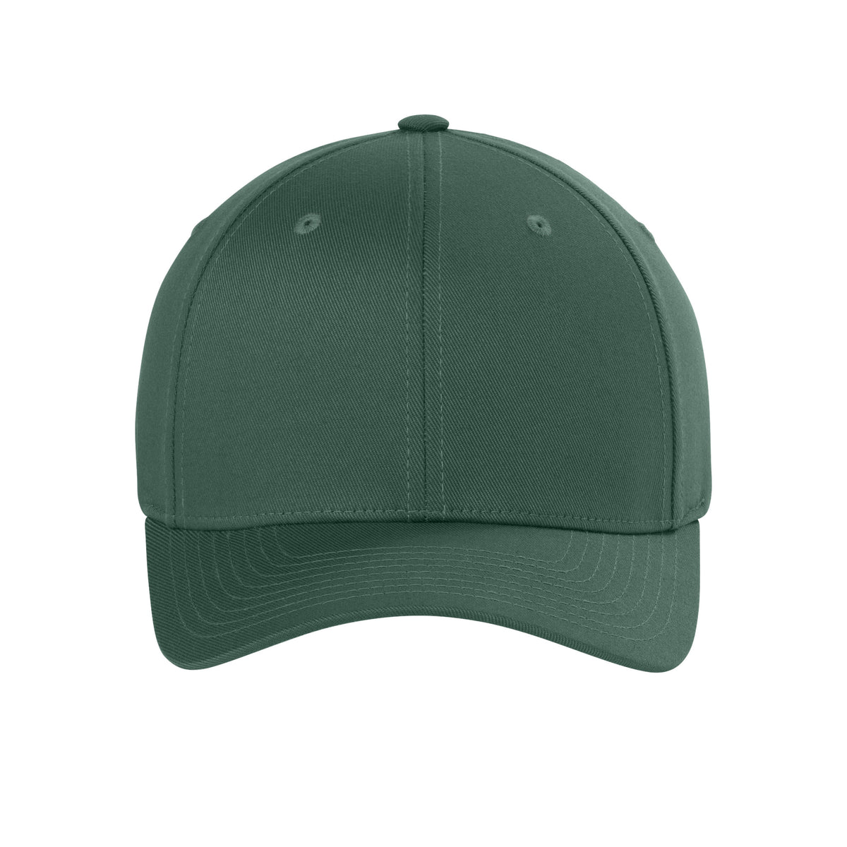 Front view of Spruce Flexfit 6277 fitted cap. variant-spruce