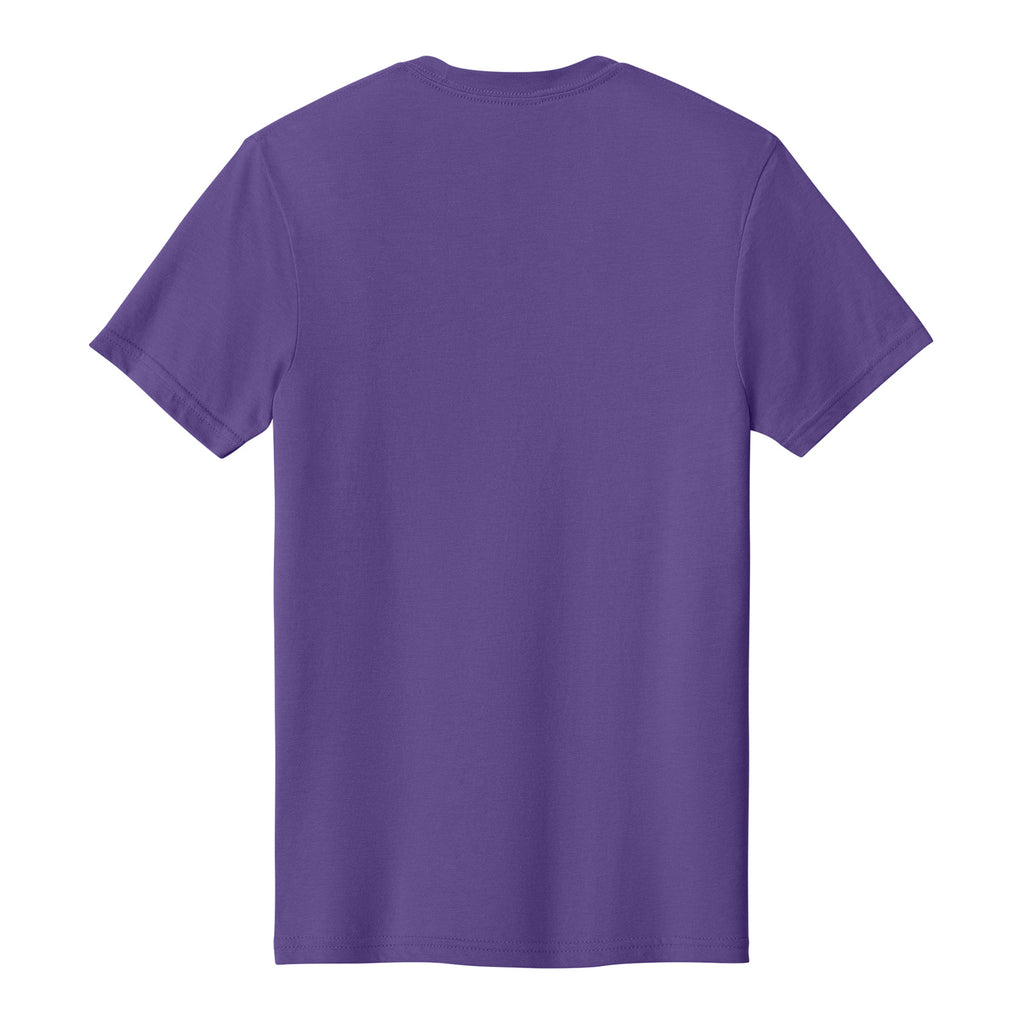 Gildan 64000CVC Softstyle CVC Tee in Amethyst, flat lay back view back-view variant-amethyst