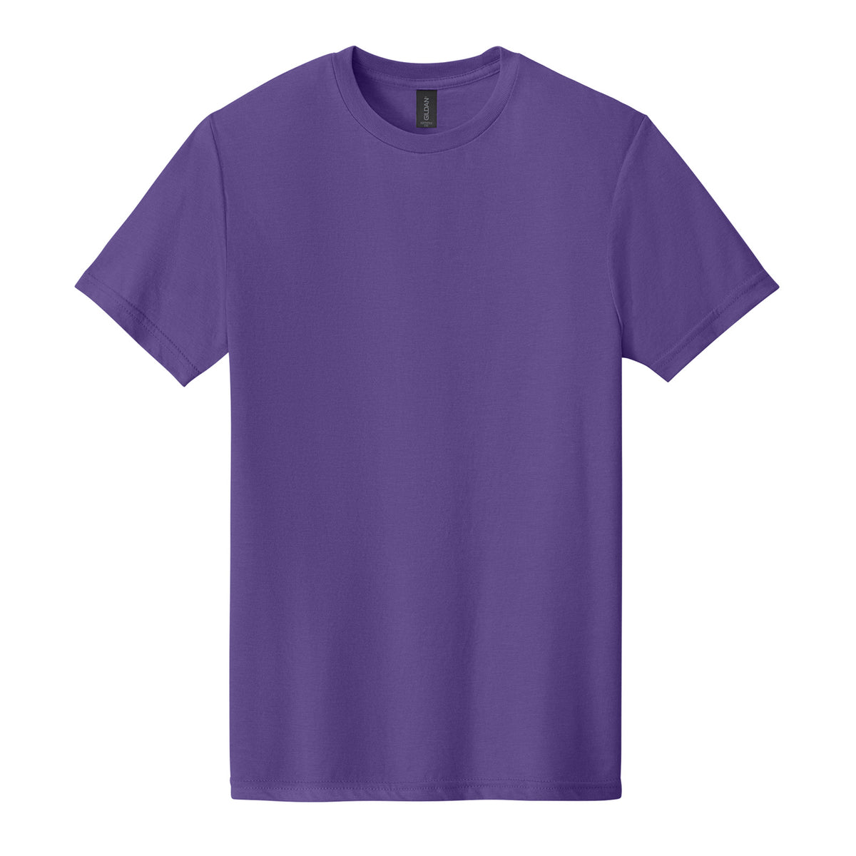 Gildan 64000CVC Softstyle CVC Tee in Amethyst, flat lay front view variant-amethyst