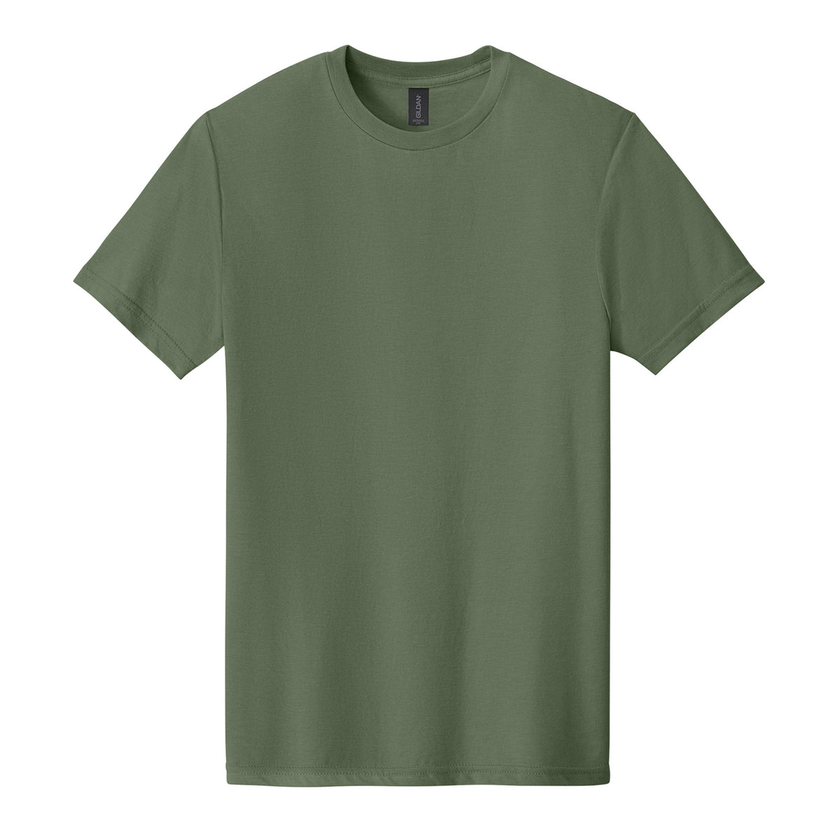 Gildan 64000CVC Softstyle CVC Tee in Cactus, flat lay front view variant-cactus