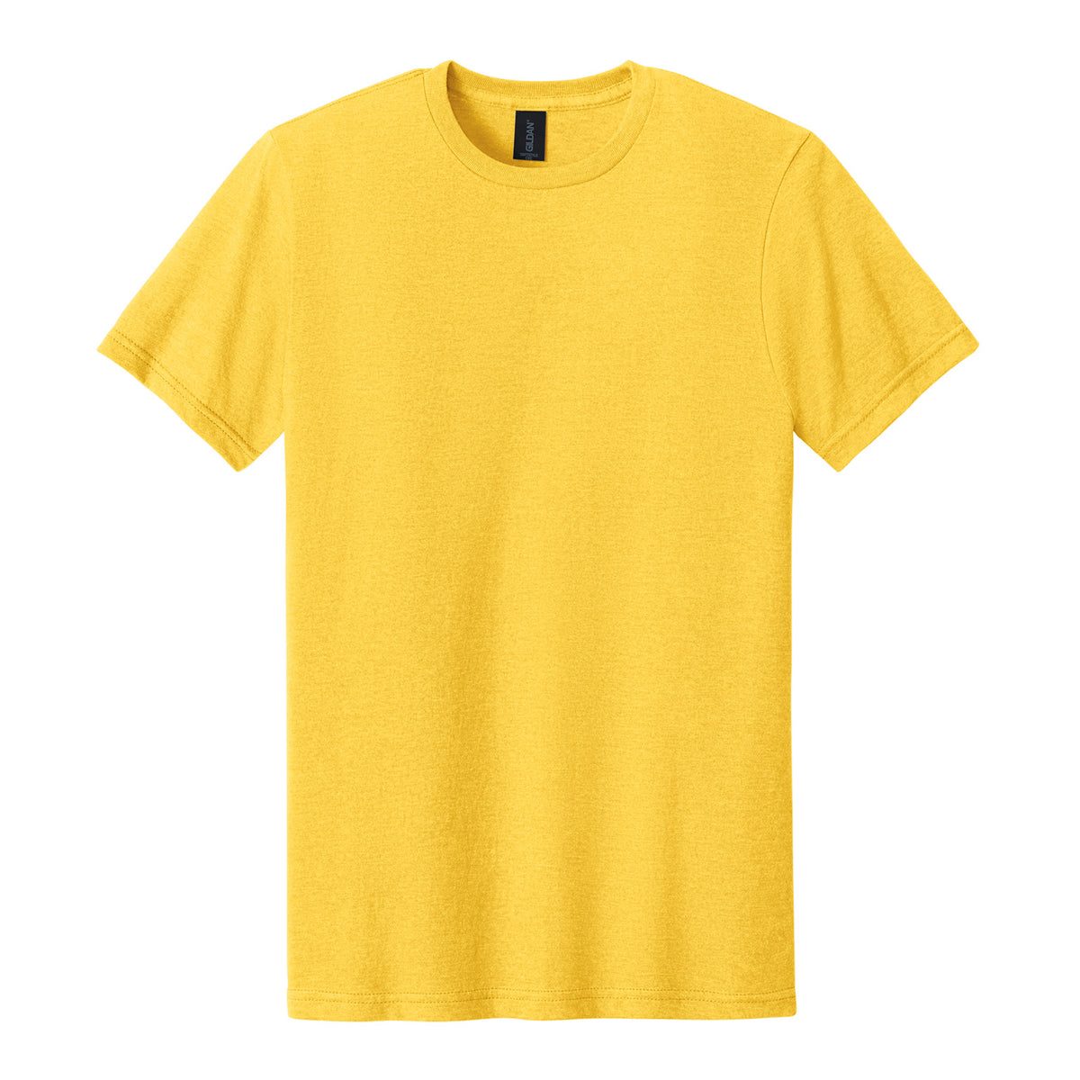 Gildan 64000CVC Softstyle CVC Tee in Daisy Mist, flat lay front view variant-daisy-mist
