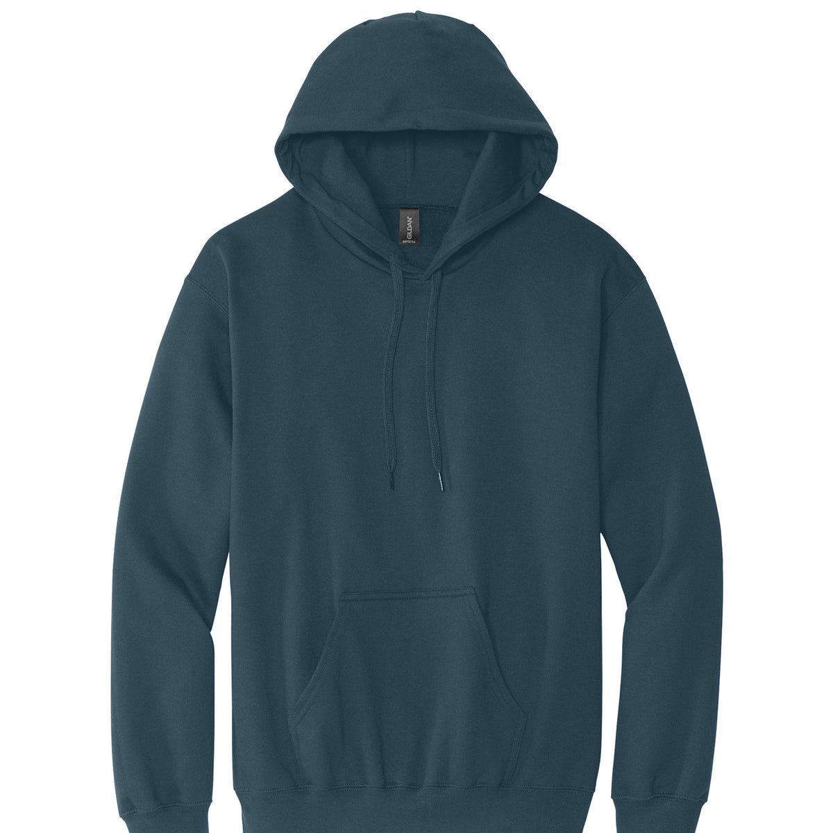 Gildan SF500 Softstyle Midweight Hoodie in Blue Dusk, flat lay front view variant-blue-dusk