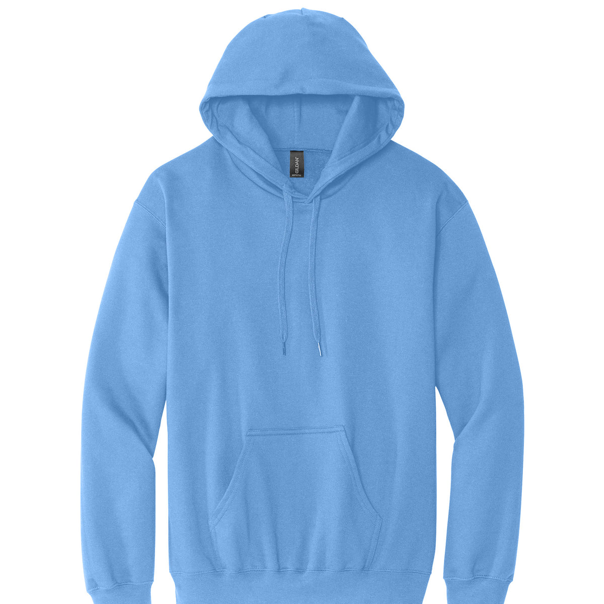 Gildan SF500 Softstyle Midweight Hoodie in Carolina Blue, flat lay front view variant-carolina-blue
