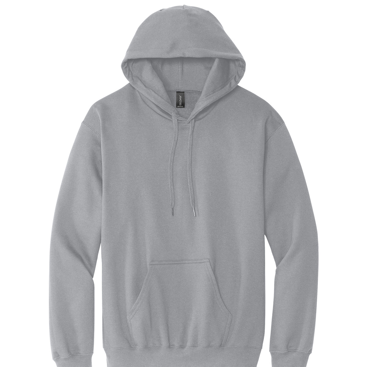 Gildan SF500 Softstyle Midweight Hoodie in Cement, flat lay front view variant-cement