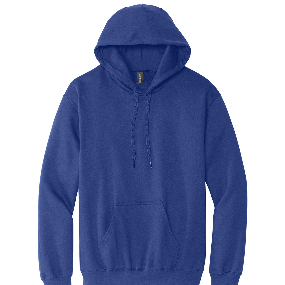 Gildan SF500 Softstyle Midweight Hoodie in Cobalt, flat lay front view variant-cobalt