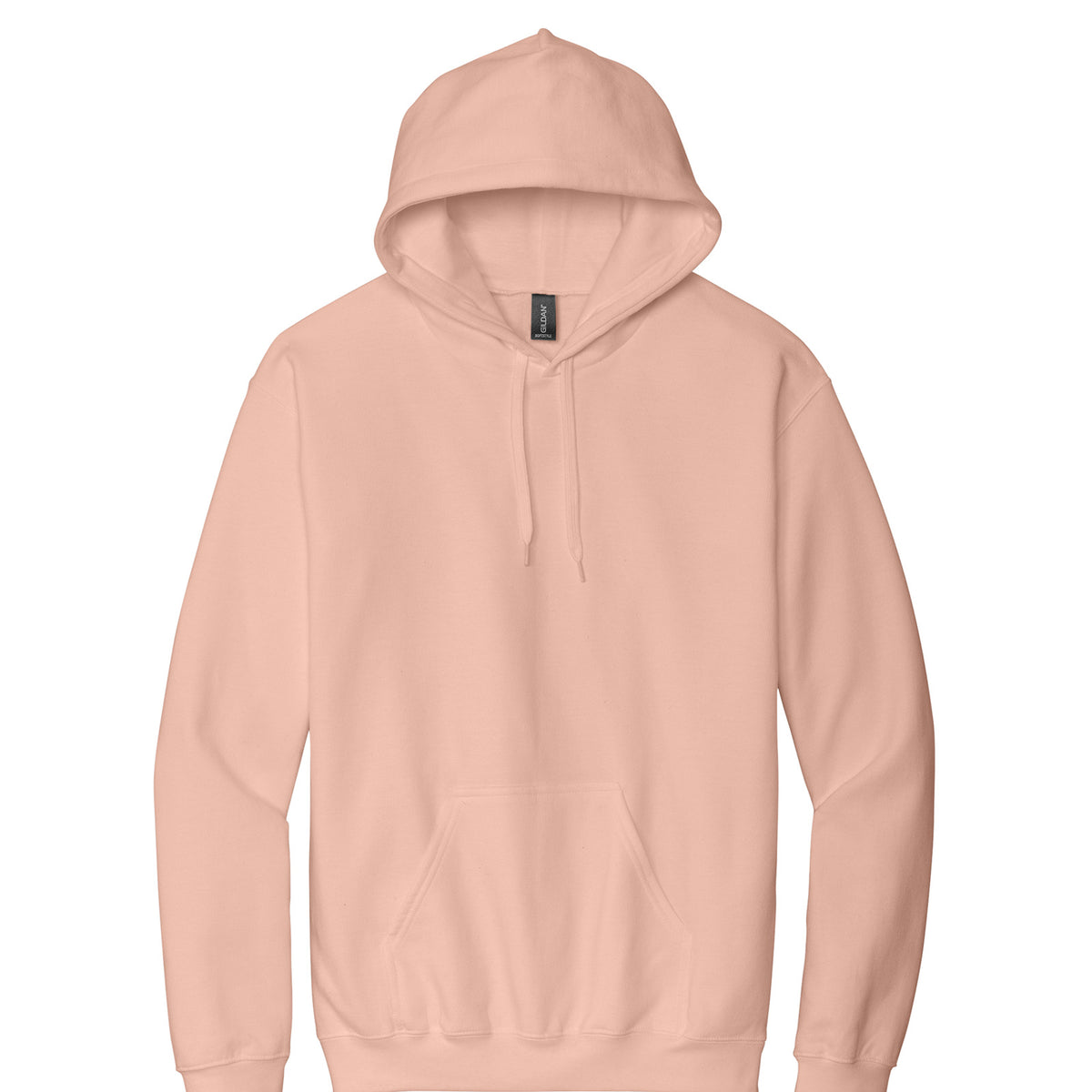 Gildan SF500 Softstyle Midweight Hoodie in Dusty Rose, flat lay front view variant-dusty-rose